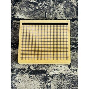 Great Impressions PLAID PATTERN Wood Mount Rubber Stamp #K82
